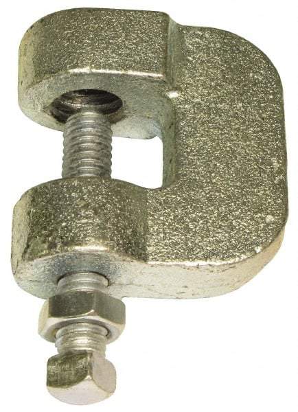 Empire - 3/4" Max Flange Thickness, 5/8" Rod C-Clamp with Locknut - 550 Lb Capacity, Ductile Iron - Strong Tooling