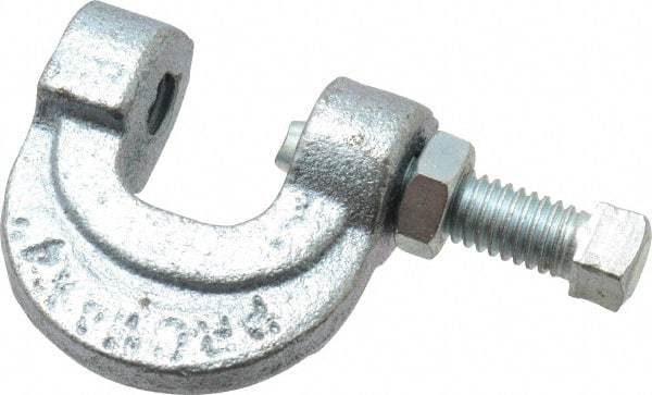 Empire - 3/4" Max Flange Thickness, 3/8" Rod C-Clamp with Locknut - 400 Lb Capacity, Ductile Iron - Strong Tooling