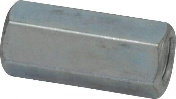 Empire - 1/4-20 Thread, 7/8" OAL Steel Standard Coupling Nut - Zinc-Plated Finish - Strong Tooling