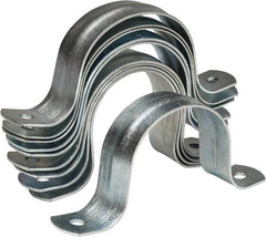 Empire - 2 Pipe, Carbon Steel, Galvanized Pipe, Conduit or Tube Strap - 2 Mounting Holes - Strong Tooling