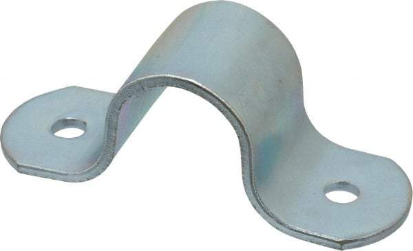 Empire - 3/4 Pipe, Carbon Steel, Electro Galvanized Pipe or Tube Strap - 2 Mounting Holes - Strong Tooling