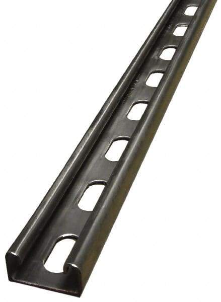 Empire - 10' Long x 1-5/8" Wide x 13/16" High, 14 Gauge, Stainless Steel, Punched Framing Channel & Strut - Strong Tooling