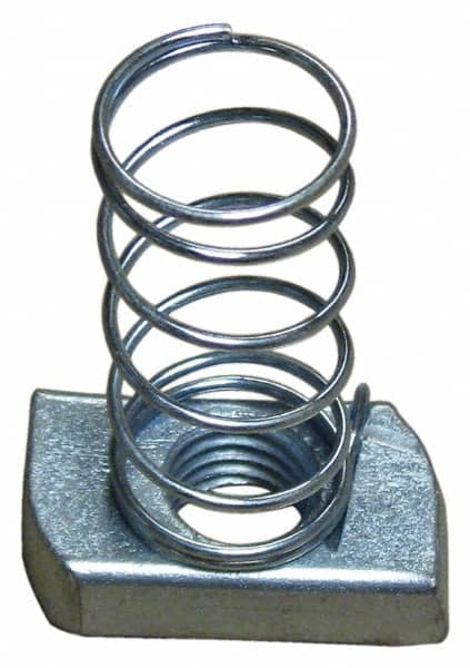 Empire - 3/4" Rod, Electro Galvanized Carbon Steel Spring Strut Nut - Used for Attaching Hanger Rod or Other Accessories to Strut - Strong Tooling