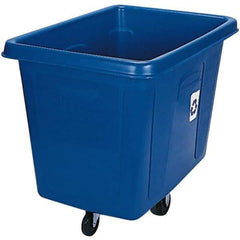 Rubbermaid - 16 Cu Ft Blue Rectangle Recycling Container - Polyethylene, 37" High x 43-3/4" Long x 31" Wide - Strong Tooling