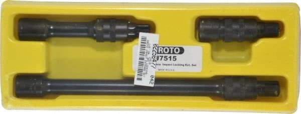 Proto - 1/2" Drive Socket Impact Locking Extension Set - 3 Pieces, Includes 3, 5, 10" Lengths - Strong Tooling