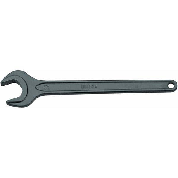 Open End Wrench: Single End Head, 36 mm 15 ° Head Angle, Vanadium Steel, Manganese Phosphate Finish