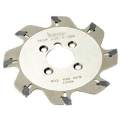 Iscar - Arbor Hole Connection, 0.217" Cutting Width, 39mm Depth of Cut, 160mm Cutter Diam, 40mm Hole Diam, 10 Tooth Indexable Slotting Cutter - SGSF Toolholder, GSFN, GSFU Insert, Right Hand Cutting Direction - Strong Tooling