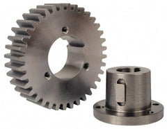 Browning - 12 Pitch, 4" Pitch Diam, 4.167" OD, 48 Tooth Bushed Spur Gear - 3/4" Face Width, 2-1/2" Hub Diam, 14.5° Pressure Angle, Steel - Strong Tooling