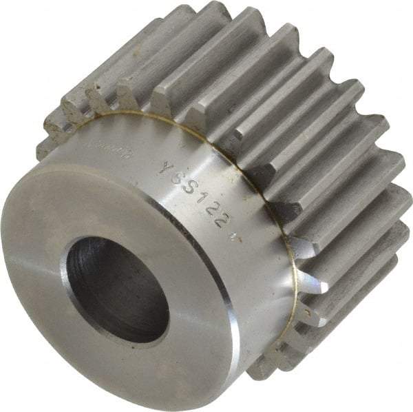 Browning - 12 Pitch, 2" Pitch Diam, 2.16" OD, 24 Tooth Spur Gear - 1" Face Width, 3/4" Bore Diam, 1-3/4" Hub Diam, 20° Pressure Angle, Steel - Strong Tooling