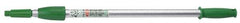 Unger - 96" Long x 1" Diam Aluminum Handle for Unger Products - Threaded Connection, Silver, Telescoping - Strong Tooling