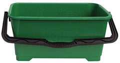 Unger - 6 Gal, Plastic Rectangular Green Bucket/Pail - Handle Included - Strong Tooling