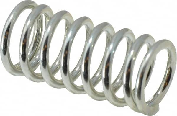 Gardner Spring - 0.6" OD, 0.072" Wire, 1-1/4" Free Length, Precision Compression Spring - 45 Lb Spring Rating, Music Wire - Strong Tooling