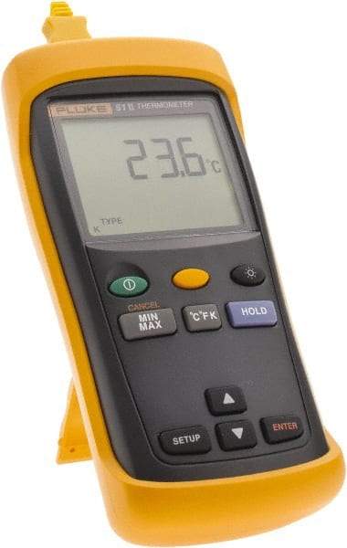 Fluke - -210 to 1,600°F Industrial Thermometer - Digital Display - Strong Tooling