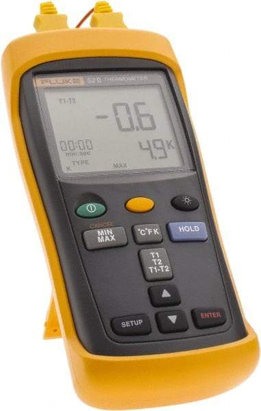 Fluke - -210 to 1,600°F Industrial Thermometer - Digital Display - Strong Tooling