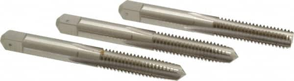 Hertel - 5/16-18 UNC, 4 Flute, Bottoming, Plug & Taper, Bright Finish, High Speed Steel Tap Set - 2-23/32" OAL, 2B/3B Class of Fit - Exact Industrial Supply