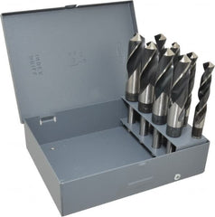 Hertel - 9/16 to 1", 118° Point, Oxide Finish, High Speed Steel Reduced Shank Drill Bit Set - Strong Tooling