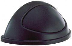 Rubbermaid - Half-Round Lid for Use with 21 Gal Trash Cans - Black, Polyethylene, For Untouchable Trash Cans - Strong Tooling