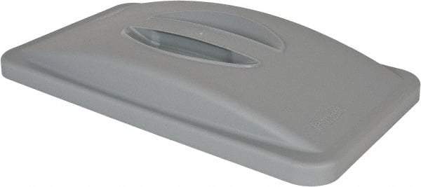 Rubbermaid - Rectangle Lid for Use with 15-7/8 Gal Rectangular Trash Cans - Gray, Polypropylene, For Slim Jim Trash Cans - Strong Tooling