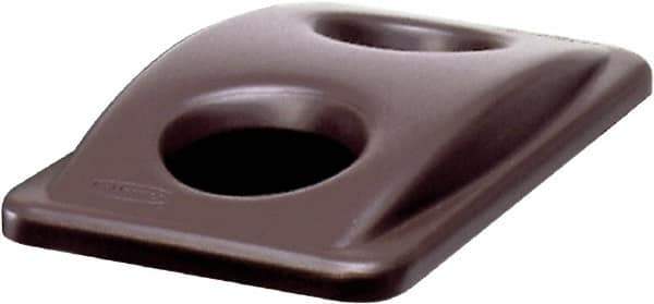 Rubbermaid - Rectangle Lid for Use with 15-7/8 Gal Rectangular Recycle Containers - Brown, Plastic, For 3540, 3541 & 3554 - Strong Tooling