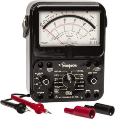 Simpson Electric - 12391, 1,000 VAC/VDC, Analog Manual Ranging Multimeter - 20 mOhm, Measures Voltage, Current, Resistance - Strong Tooling