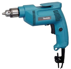 Makita - 3/8" Keyed Chuck, 2,500 RPM, Pistol Grip Handle Electric Drill - 4.9 Amps, 115 Volts, Reversible, Includes Chuck Key & Drill Chuck - Strong Tooling