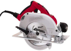 Milwaukee Tool - 15 Amps, 7-1/4" Blade Diam, 5,800 RPM, Electric Circular Saw - 120 Volts, 3 hp, 10' Cord Length, 5/8" Arbor Hole, Right Blade - Strong Tooling