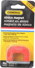 General - 1 Hole, 3/16" Hole Diam, 1-3/4" Overall Width, 1-1/8" Deep, 1-1/8" High, 30 Lb Average Pull Force, Alnico Power Magnets - 5/16" Pole Width - Strong Tooling