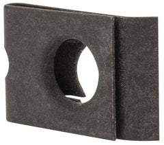 Made in USA - #10-32 Screw, 0.025 to 1/16" Thick, Spring Steel Standard U Nut - 5/16" Center Edge, Black Phosphate Finish - Strong Tooling