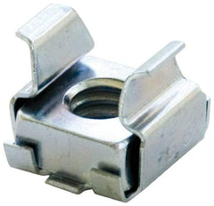 Made in USA - 3/8-16 Screw, 0.093 to 1/8" Thick, Spring Steel Cage Nut - Zinc-Plated Finish - Strong Tooling