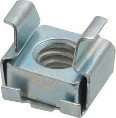 Value Collection - 1/4-20 Screw, 1/8 to 5/32" Thick, Spring Steel Cage Nut - Zinc-Plated Finish - Strong Tooling