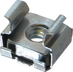 Made in USA - #10-24 Screw, 0.064 to 0.105" Thick, Spring Steel Cage Nut - Zinc-Plated Finish - Strong Tooling