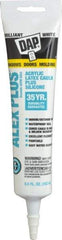 DAP - 5.5 oz Tube White Acrylic & Latex Caulk - -20 to 180°F Operating Temp, 30 min Tack Free Dry Time - Strong Tooling