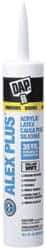 DAP - 10.1 oz Cartridge White Acrylic & Latex Caulk - -20 to 180°F Operating Temp, 30 min Tack Free Dry Time - Strong Tooling