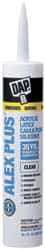 DAP - 10.1 oz Cartridge Clear Acrylic & Latex Caulk - -20 to 180°F Operating Temp, 30 min Tack Free Dry Time - Strong Tooling