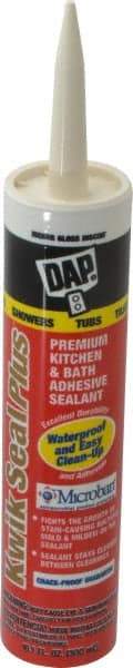 DAP - 10.1 oz Cartridge Off-White Acrylic & Latex Caulk - -30 to 180°F Operating Temp, 30 min Tack Free Dry Time - Strong Tooling