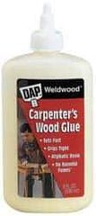 DAP - 16 oz Bottle Yellow Wood Glue - 5 to 7 min Working Time, 72 hr Full Cure Time, Bonds to Cardboard, Fabric, Leather, Particle Board & Wood - Strong Tooling