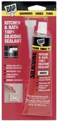 DAP - 2.8 oz Tube White RTV Silicone Joint Sealant - -40 to 400°F Operating Temp, 10 to 25 min Tack Free Dry Time, 24 hr Full Cure Time - Strong Tooling