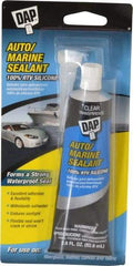 DAP - 2.8 oz Tube Clear RTV Silicone Joint Sealant - -40 to 400°F Operating Temp, 10 to 20 min Tack Free Dry Time, 24 hr Full Cure Time - Strong Tooling