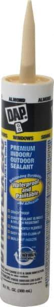 DAP - 10.1 oz Cartridge Off-White Acrylic & Latex Caulk - -30 to 180°F Operating Temp, 30 min Tack Free Dry Time - Strong Tooling