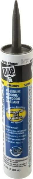 DAP - 10.1 oz Cartridge Bronze (Color) Acrylic & Latex Caulk - -30 to 180°F Operating Temp, 30 min Tack Free Dry Time - Strong Tooling