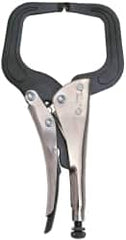 Proto - 11" OAL C-Clamp Locking Pliers - 15/32" Jaw Width, 3-45/64" Jaw Depth, Steel Handle - Strong Tooling