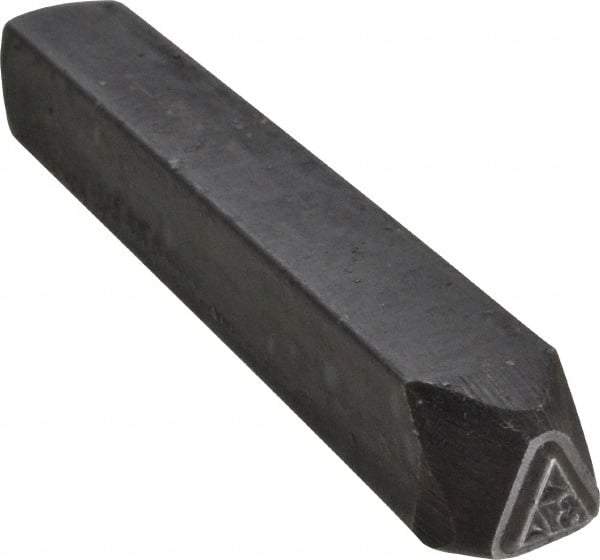 Made in USA - 3/16 Inch Character Size, 37 within a Triangle, Code Stamp - Steel - Strong Tooling