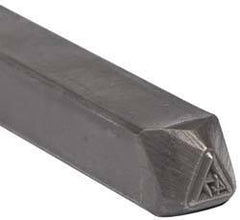 Made in USA - 3/16 Inch Character Size, 47 within a Triangle, Code Stamp - Steel - Strong Tooling