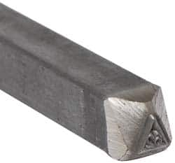 Made in USA - 3/16 Inch Character Size, 62 within a Triangle, Code Stamp - Steel - Strong Tooling