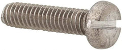 Value Collection - M2.5x0.45 Metric Coarse, 10mm Length Under Head Slotted Drive Machine Screw - Fillister Head, Grade 18-8 & A2 Stainless Steel, Uncoated, Without Washer - Strong Tooling