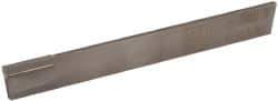 Made in USA - 1/8 Inch Wide x 1/2 Inch High x 4-1/2 Inch Long, Tapered Blade, Cutoff Blade - C6 Grade, Bright Finish - Exact Industrial Supply