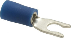 Ideal - #6 Stud, 16 to 14 AWG Compatible, Partially Insulated, Crimp Connection, Locking Fork Terminal - Strong Tooling