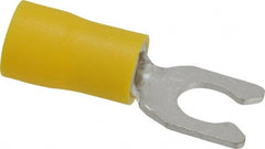 Ideal - #10 Stud, 12 to 10 AWG Compatible, Partially Insulated, Crimp Connection, Locking Fork Terminal - Strong Tooling