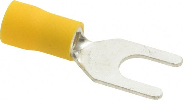 Ideal - 1/4" Stud, 12 to 10 AWG Compatible, Partially Insulated, Crimp Connection, Standard Fork Terminal - Strong Tooling