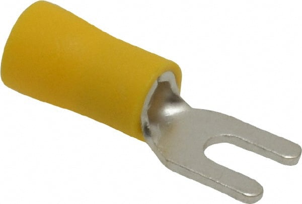 Ideal - #6 Stud, 12 to 10 AWG Compatible, Partially Insulated, Crimp Connection, Standard Fork Terminal - Strong Tooling